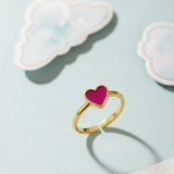 Heart 92.5 silver kids adjustable ring