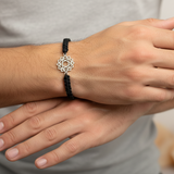 Heart Chakra 92.5 silver Thread bracelet for him