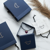 Heart kids black thread 92.5 silver nazarbattu