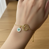 Ik onkar with evil eye 92.5 silver bracelet