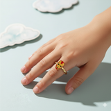 Iron man 92.5 silver kids adjustable ring