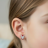 ironman  92.5 silver ear studs