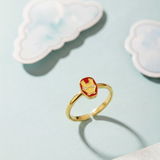 Iron man 92.5 silver kids adjustable ring