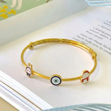 Labubu-Evileye-Snowman-92.5 Silver adjustable kids bangle