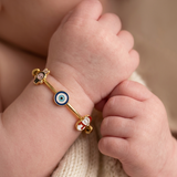 Labubu-Evileye-Snowman-92.5 Silver adjustable kids bangle