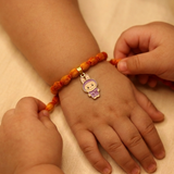 Enamelled Labubu Purple 92.5 Silver versatile pendant rakhi
