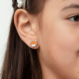 lion 92.5 silver ear studs