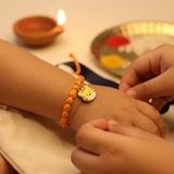 Enamelled Cub 92.5 Silver versatile pendant rakhi