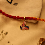 Enamelled Mickey 92.5 Silver versatile pendant rakhi