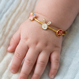 Mickey-Bunny-Om-Enamel-Red-92.5 Silver adjustable kids bangle
