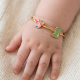 Mickey-Dinosour 92.5 Silver adjustable kids bangle