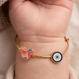 Mickey-Evil-eye 92.5 Silver adjustable kids bangle