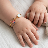 Mickey-Evil-eye-Blue 92.5 Silver adjustable kids bangle