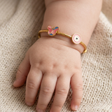 Mickey-Evil-eye-Pink 92.5 Silver adjustable kids bangle