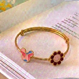 Mickey-Flower 92.5 Silver adjustable kids bangle