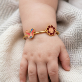Mickey-Flower 92.5 Silver adjustable kids bangle