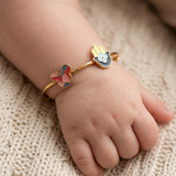 Mickey-Hamsa 92.5 Silver adjustable kids bangle