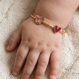 Mickey-Heart 92.5 Silver adjustable kids bangle