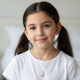 Mickey enamel 92.5 silver necklace set