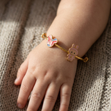 Mickey-Labubu-pink 92.5 Silver adjustable kids bangle