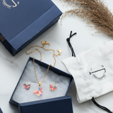 Mickey enamel 92.5 silver necklace set