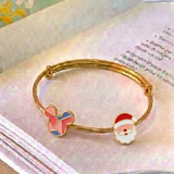 Mickey-Santa 92.5 Silver adjustable kids bangle