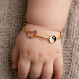 Mickey-Yin-Yang 92.5 Silver adjustable kids bangle