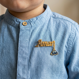 Customized name car 92.5 silver brooch