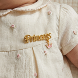 Customized name crown 92.5 silver brooch