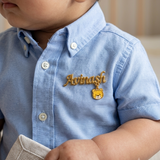 Customized name Cub 92.5 silver brooch