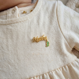Customized name dinosour 92.5 silver brooch