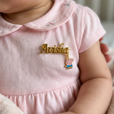 Customized name peppa pig 92.5 silver brooch