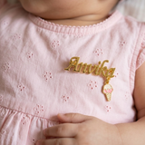 Customized name softy 92.5 silver brooch