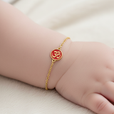 om enamel red enamel 92.5 silver Flexible Chain Bracelet