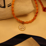 Enamelled Om 92.5 Silver versatile pendant rakhi
