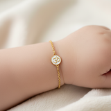 om enamel white enamel 92.5 silver Flexible Chain Bracelet