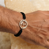 Cz Om 92.5 silver Thread bracelet for him