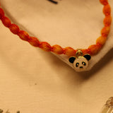 Enamelled Panda 92.5 Silver versatile pendant rakhi