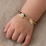 Panda-Blossoms 92.5 Silver adjustable kids bangle