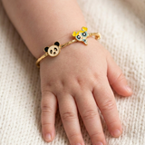 Panda-Bubbles 92.5 Silver adjustable kids bangle
