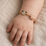 Panda-Butterfly 92.5 Silver adjustable kids bangle