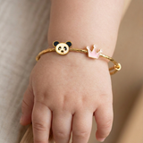 Panda-Crown 92.5 Silver adjustable kids bangle
