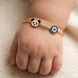 Panda-Evil-Eye 92.5 Silver adjustable kids bangle