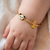 Panda-Giraffe 92.5 Silver adjustable kids bangle