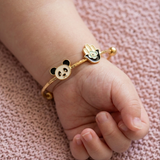 Panda-Hamsa 92.5 Silver adjustable kids bangle