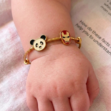 Panda-Ironman 92.5 Silver adjustable kids bangle