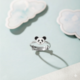 Panda 92.5 silver kids adjustable ring