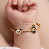 Panda-Labubu 92.5 Silver adjustable kids bangle