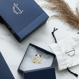 Panda 92.5 silver kids adjustable ring