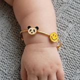 Panda-Smiley 92.5 Silver adjustable kids bangle